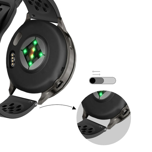 Bandz Bracelet silicone 'Air' Garmin Forerunner 245 (noir)