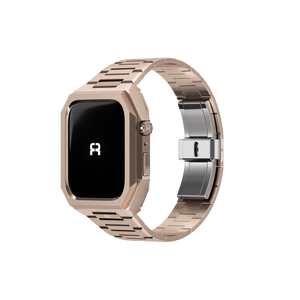Reqior Boîtier avec bracelet en acier 'Nautilus' Apple Watch 45mm (rose or)