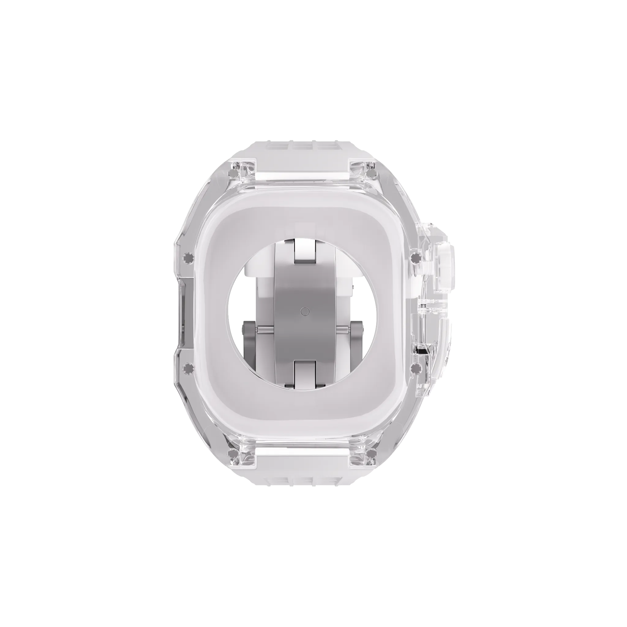 Reqior Boîtier en polymère avec bracelet en caoutchouc Apple Watch 45mm (transparente)
