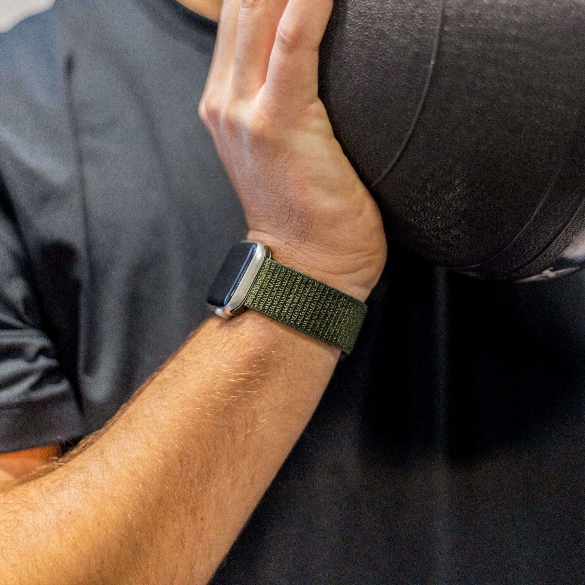 Bracelet nylon Apple Watch (vert foncé)