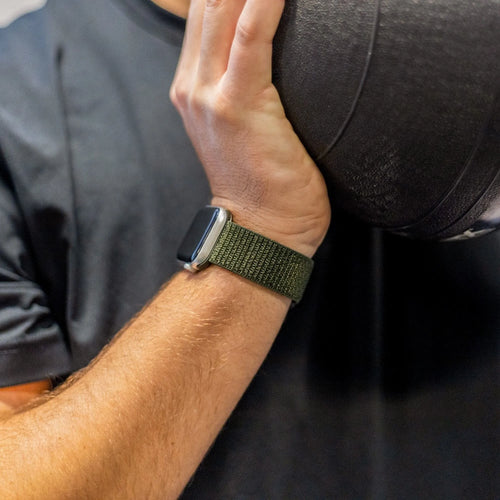 Bracelet nylon Apple Watch (vert foncé)