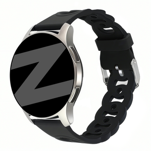 Bandz Withings Steel HR Sport Silicone Strap 'Chains' (Black)
