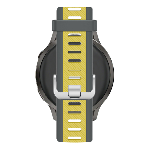 Bandz Bracelet dual sport avec boucle Garmin Vivoactive 5 (gris/jaune)
