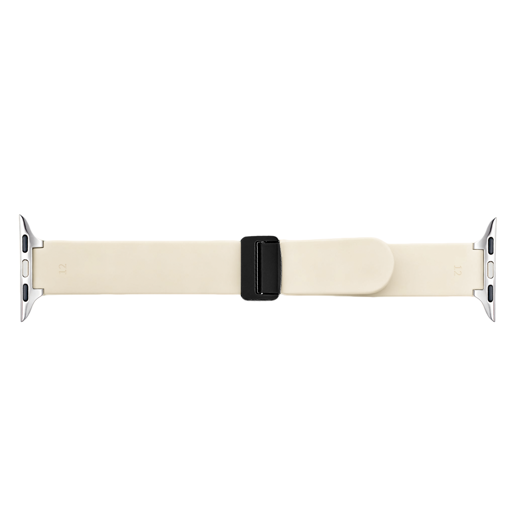 Apple Watch D-Buckle Silicone Diamond Strap (Beige)