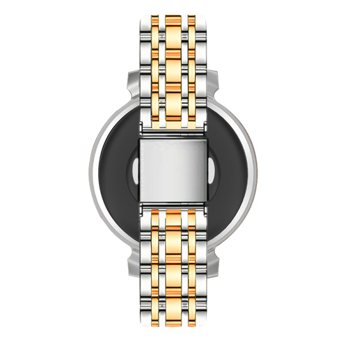 Bandz Pebble Round 2 - 14mm Steel Strap 'Deluxe' (Silver/Gold)