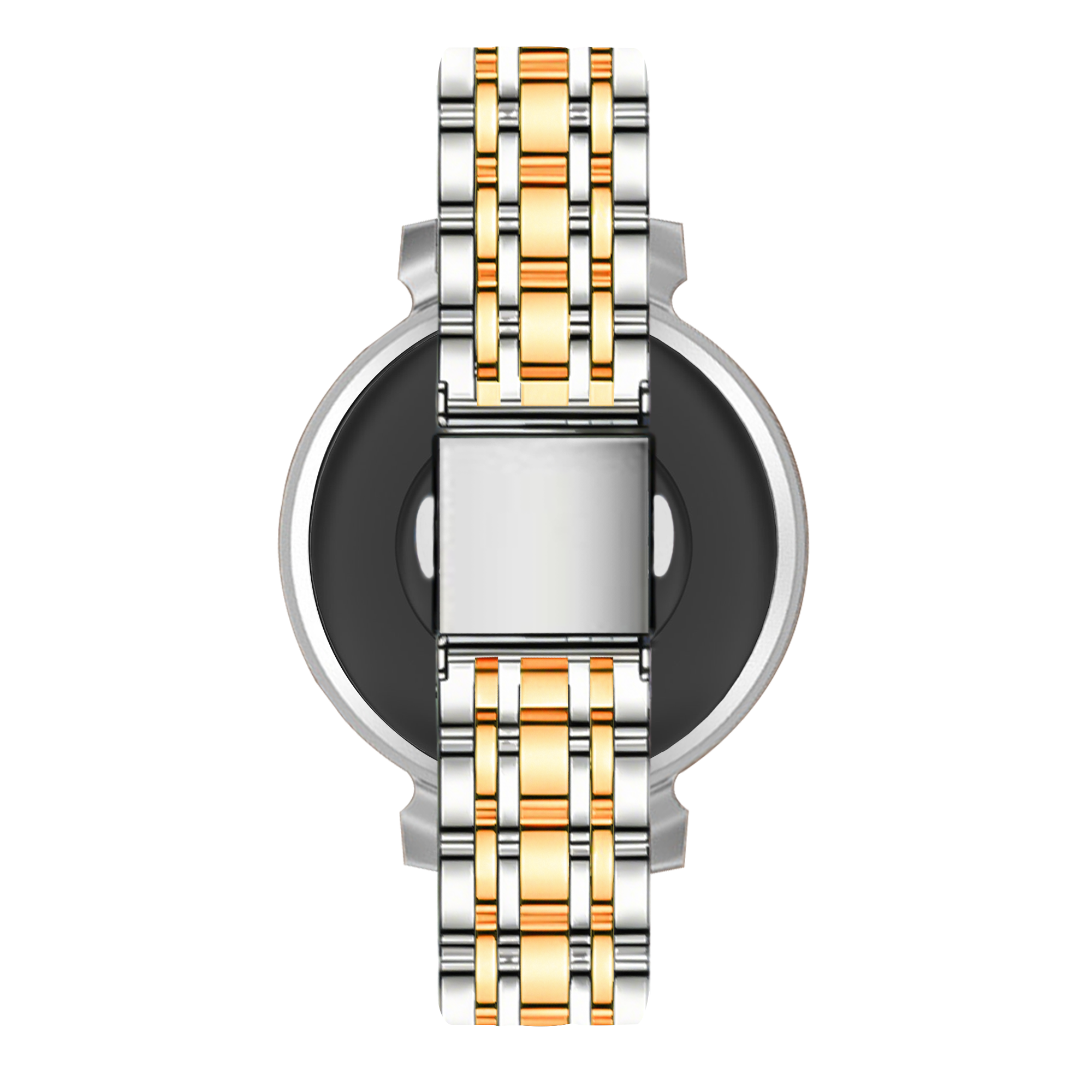 Bandz Pebble Round 2 - 14mm Steel Strap 'Deluxe' (Silver/Gold)