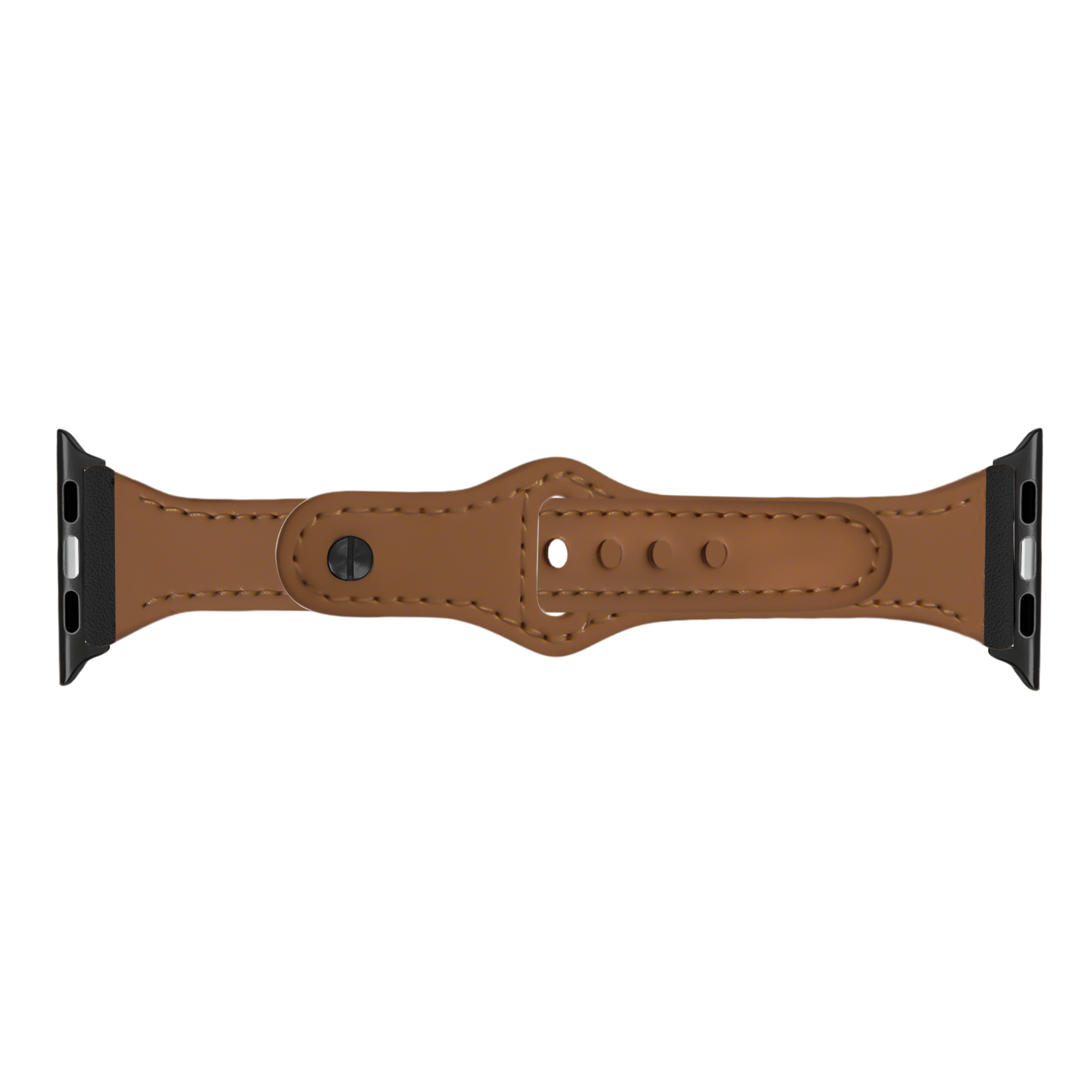 Bracelet cuir avec fermeture à pression Apple Watch (noir)