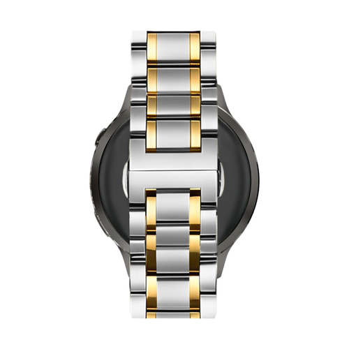 Bandz Garmin Forerunner 245 Steel Link Strap 'Deluxe' (Silver/Gold)