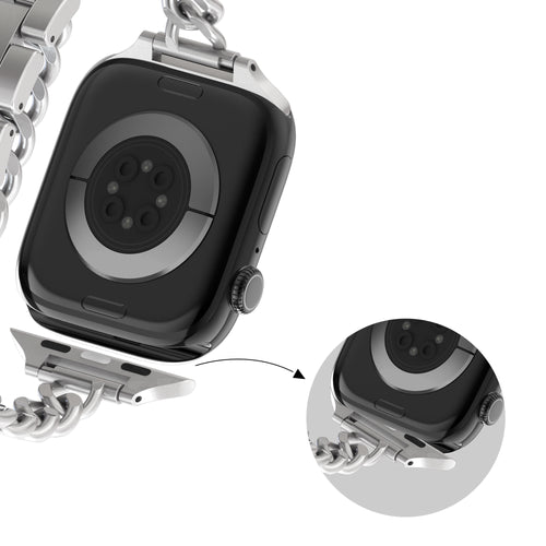 Bandz Bracelet acier 'Double Tour' Apple Watch (lumière stellaire)