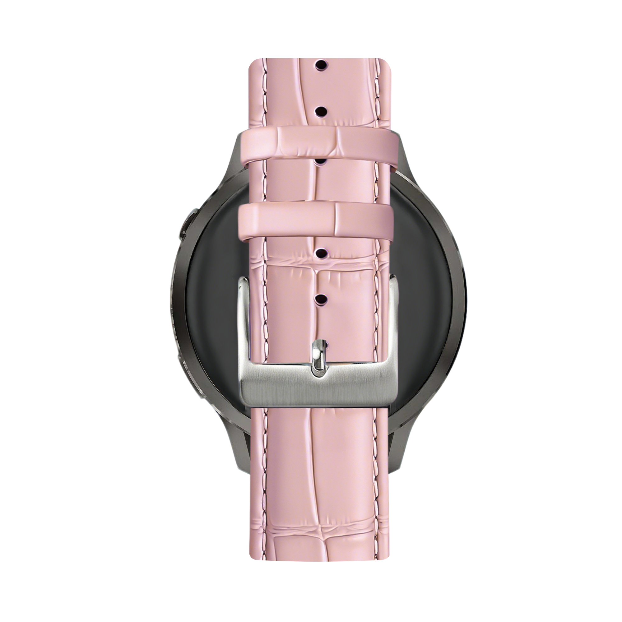 Bandz Bracelet cuir effet crocodile Garmin Forerunner 570 - 42mm (rose)