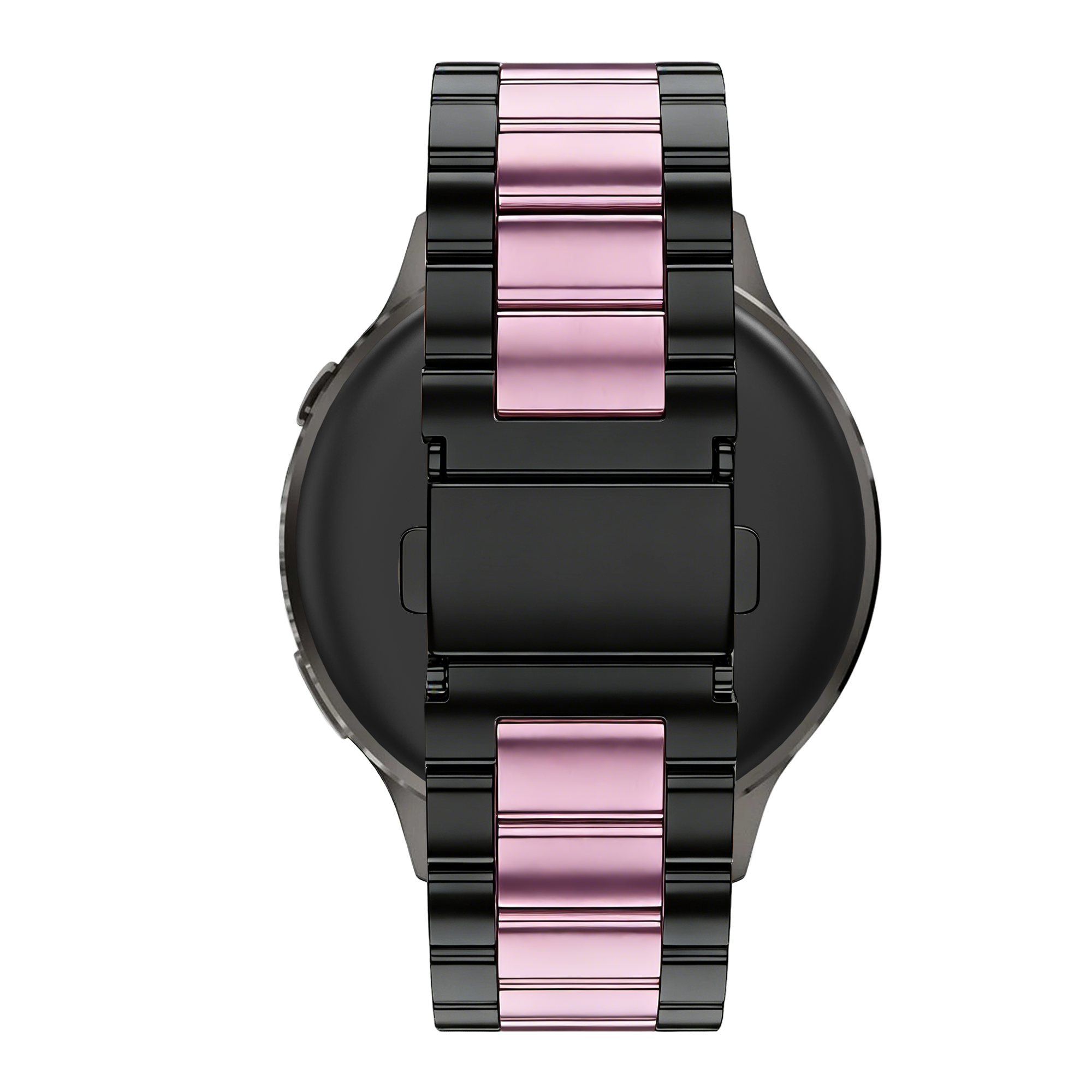 Bandz Garmin Venu Steel Strap 'Classic' (Black/Pink)