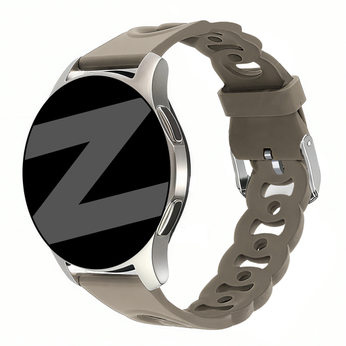 Bandz Bracelet silicone 'Chaînes' Samsung Galaxy Watch 5 - 40mm (beige-marron)
