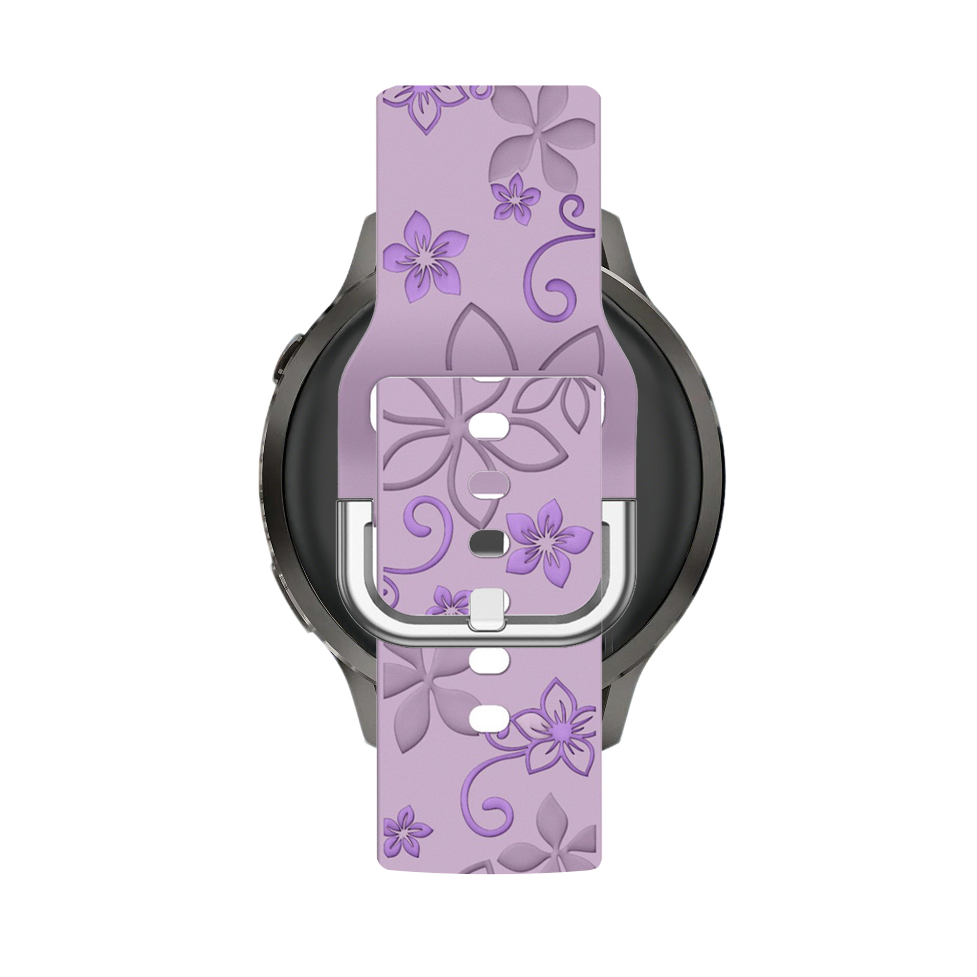 Bandz Bracelet silicone 'Fleurs' Garmin Forerunner 645 (lilas/violet)