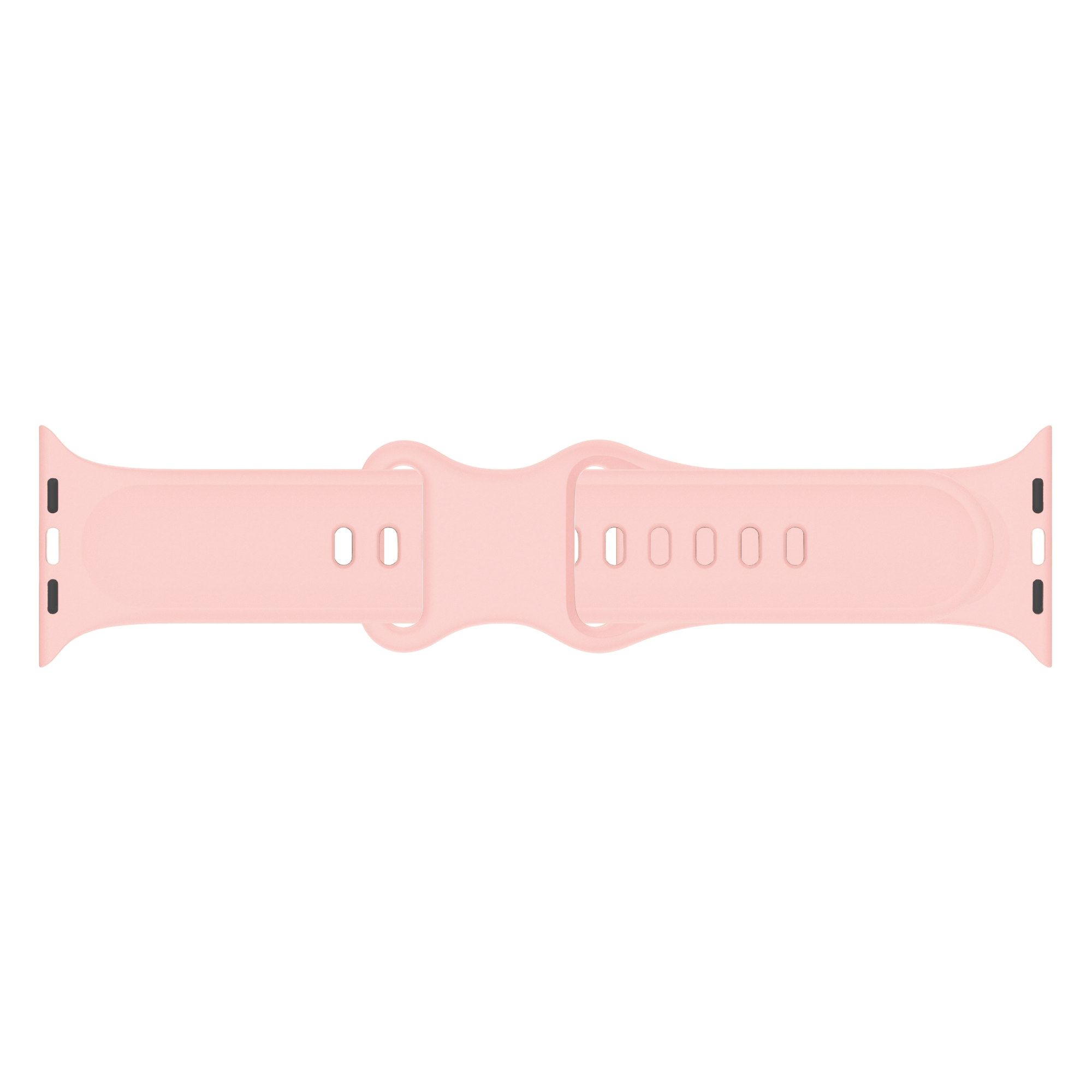 Bracelet silicone à fleurs Apple Watch (bleu/rose)