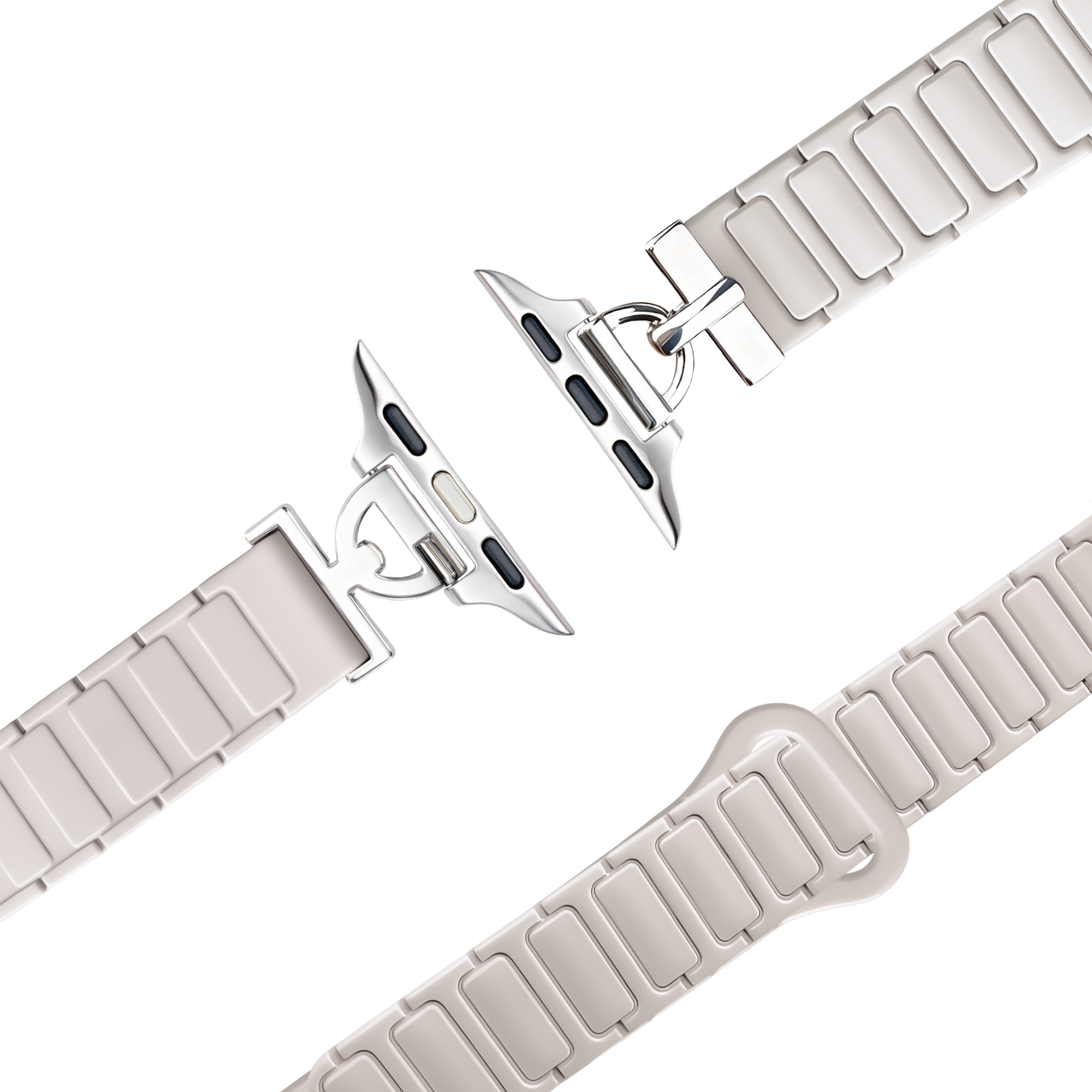 Bandz Bracelet silicone magnétique 'fine' Apple Watch (lumière stellaire)