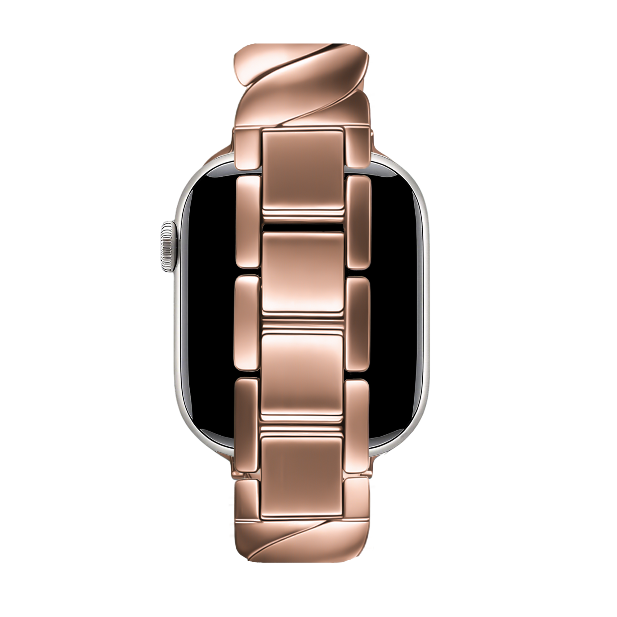 Bandz Bracelet acier premium 'Twisted' Apple Watch (rose or)