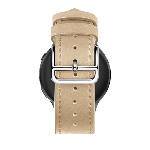 Bandz Bracelet cuir 'Deluxe' Garmin Forerunner 255s (thé au lait)