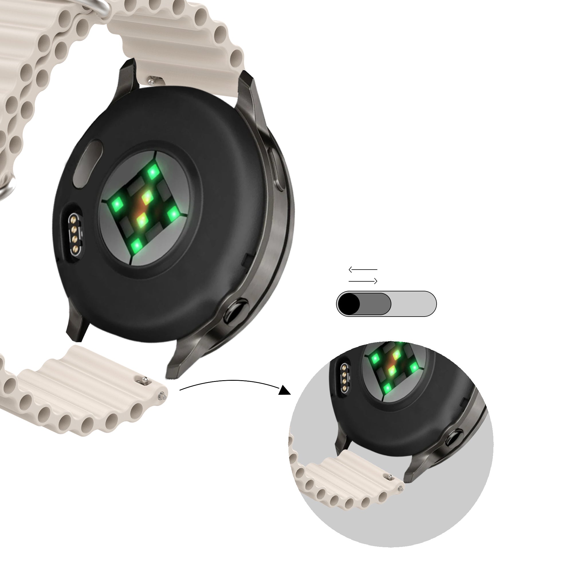 Bandz Bracelet Océan 'Classic' Garmin Bounce 2 (beige)