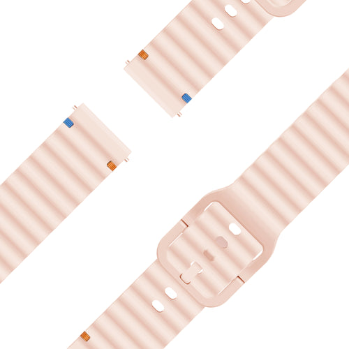 Bandz Garmin Bounce 2 Silicone Strap 'Wave' (Light Pink)