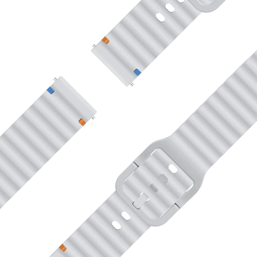 Bandz Garmin Bounce 2 Silicone Strap 'Wave' (Light Grey)