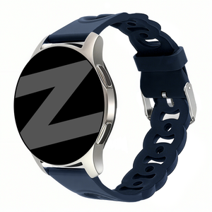 Bandz Amazfit Bip 3 (Pro) Silicone Strap 'Chains' (Dark Blue)