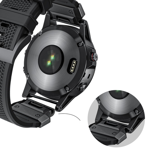 Bandz Bracelet silicone 'Explorer' Garmin Descent G2 (noir)