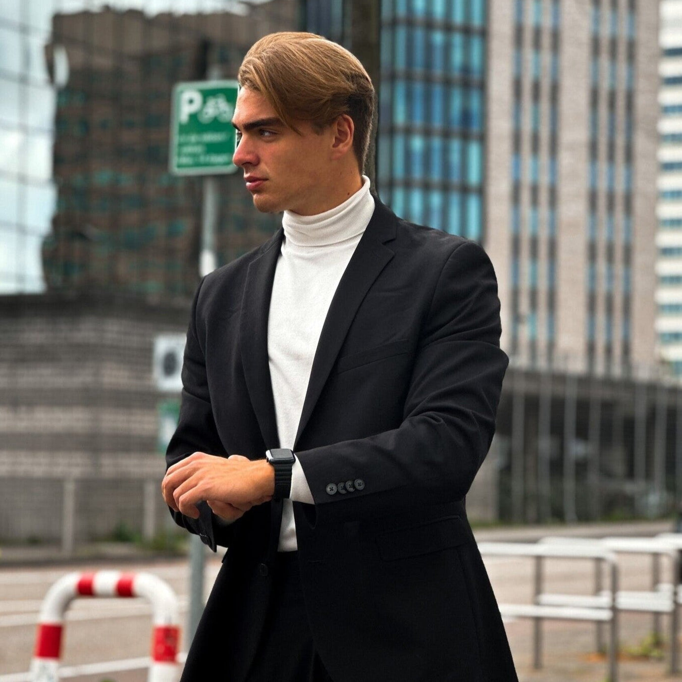 Bracelet silicone magnétique Apple Watch (noir)