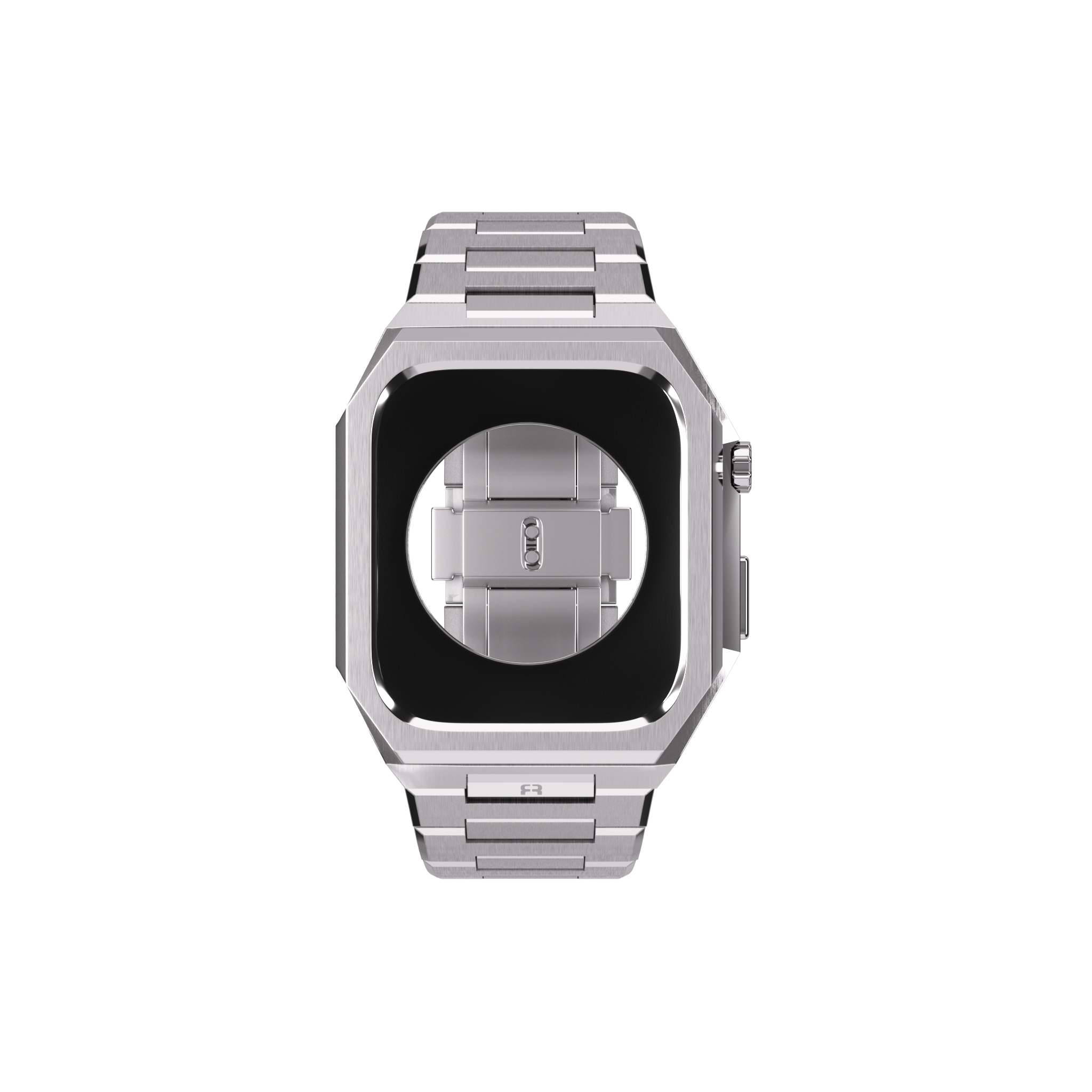 Reqior Apple Watch 45mm Case with Steel Strap 'Nautilus' (Silver)