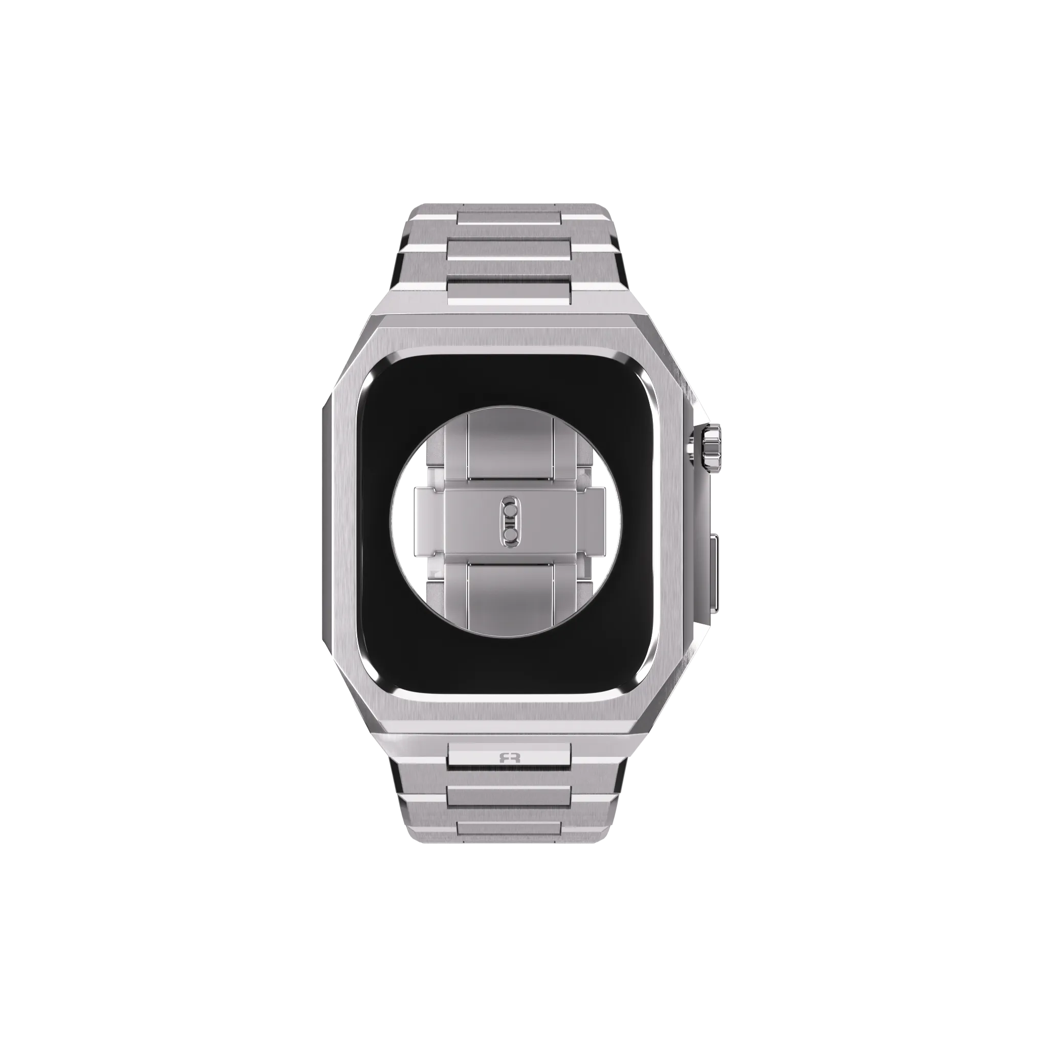 Reqior Apple Watch 45mm Case with Steel Strap 'Nautilus' (Silver)