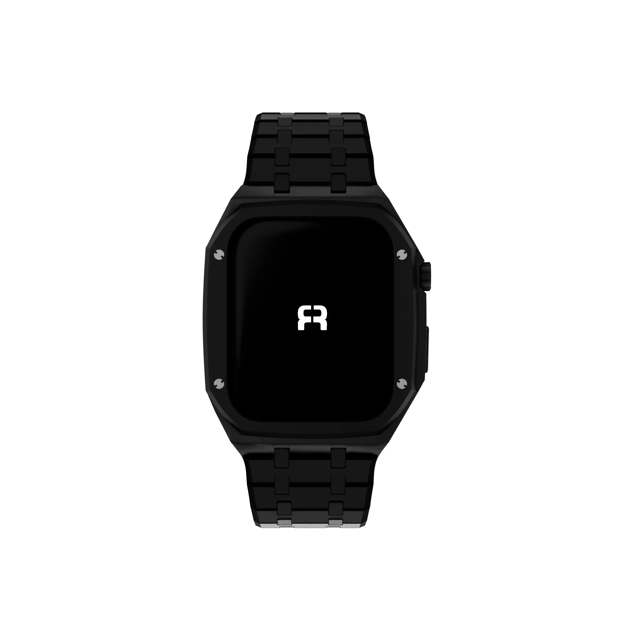 Reqior Apple Watch 45mm Case with Steel Strap (Black)