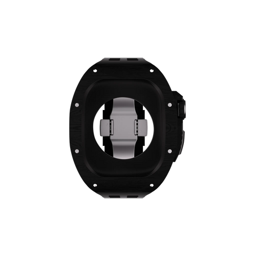 Reqior Apple Watch 45mm Polymer Case with Rubber Strap (Carbon Black)