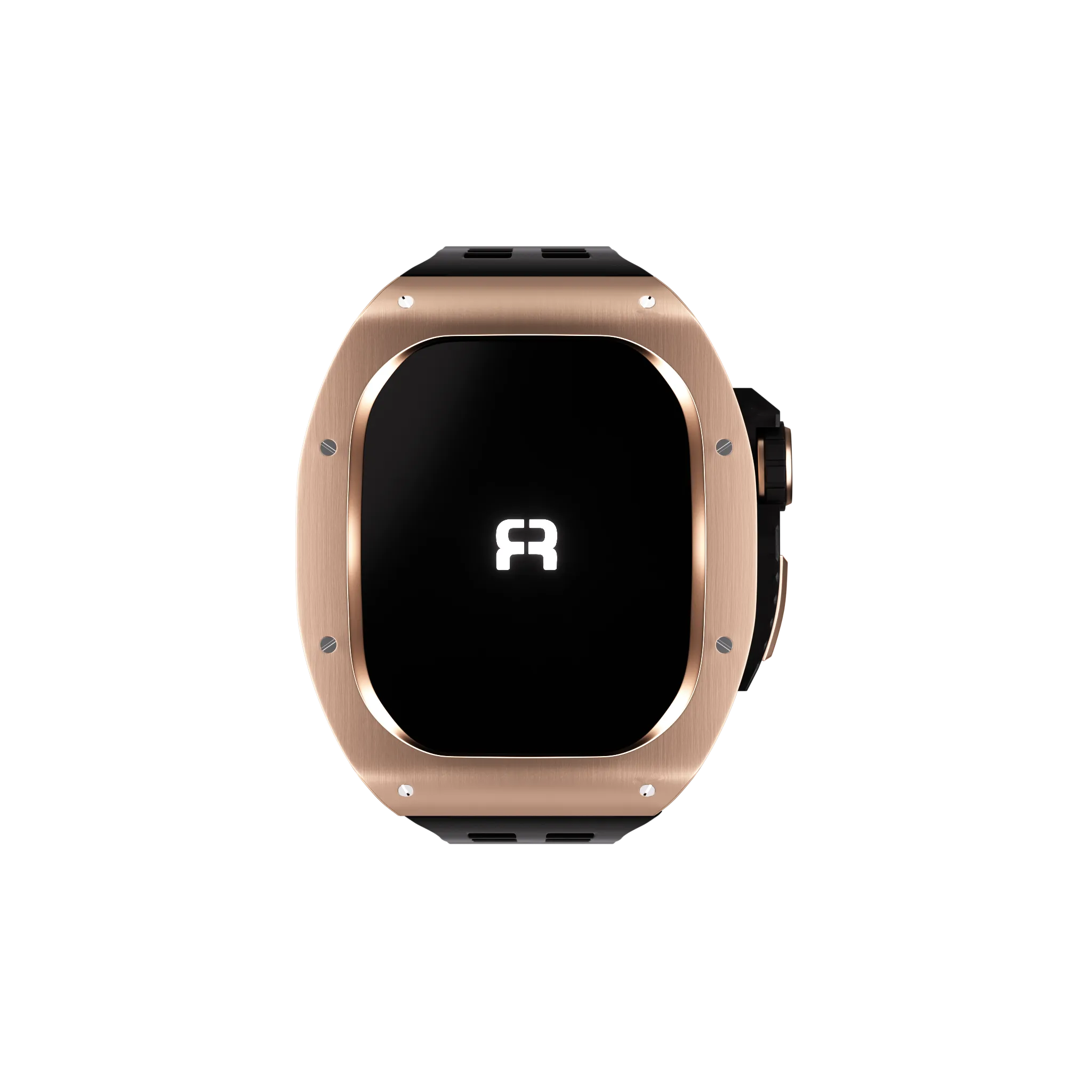 Reqior Apple Watch 45mm Polymer and Metal Case with Rubber Strap (Rose Gold)