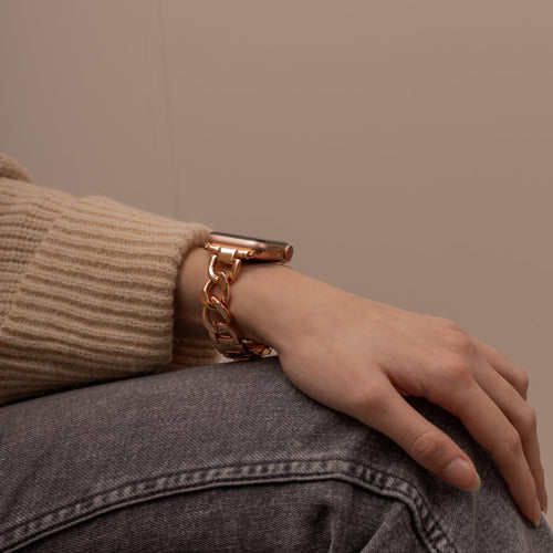 Bracelet chaîne acier Apple Watch (or rose)