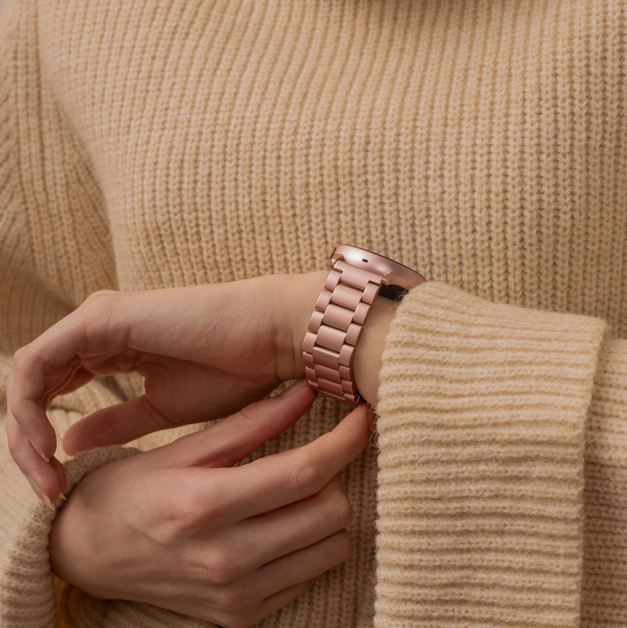 Bracelet acier Garmin D2 Air X10 (rose)