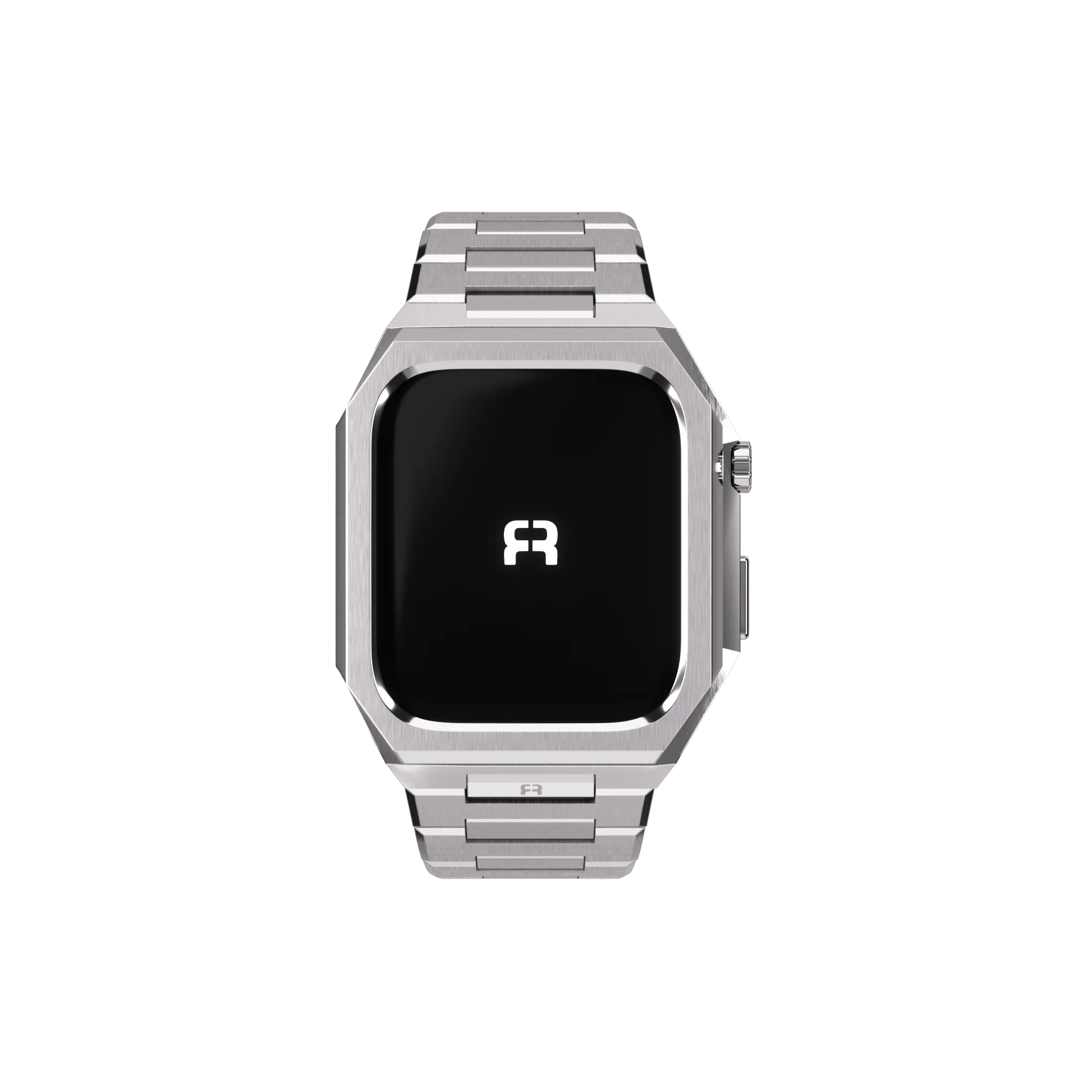 Reqior Apple Watch 45mm Case with Steel Strap 'Nautilus' (Silver)
