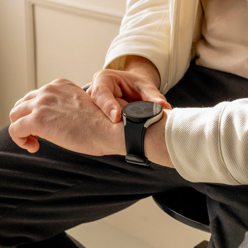 Bracelet silicone connexion parfait Samsung Galaxy Watch 6 - 44mm (noir)