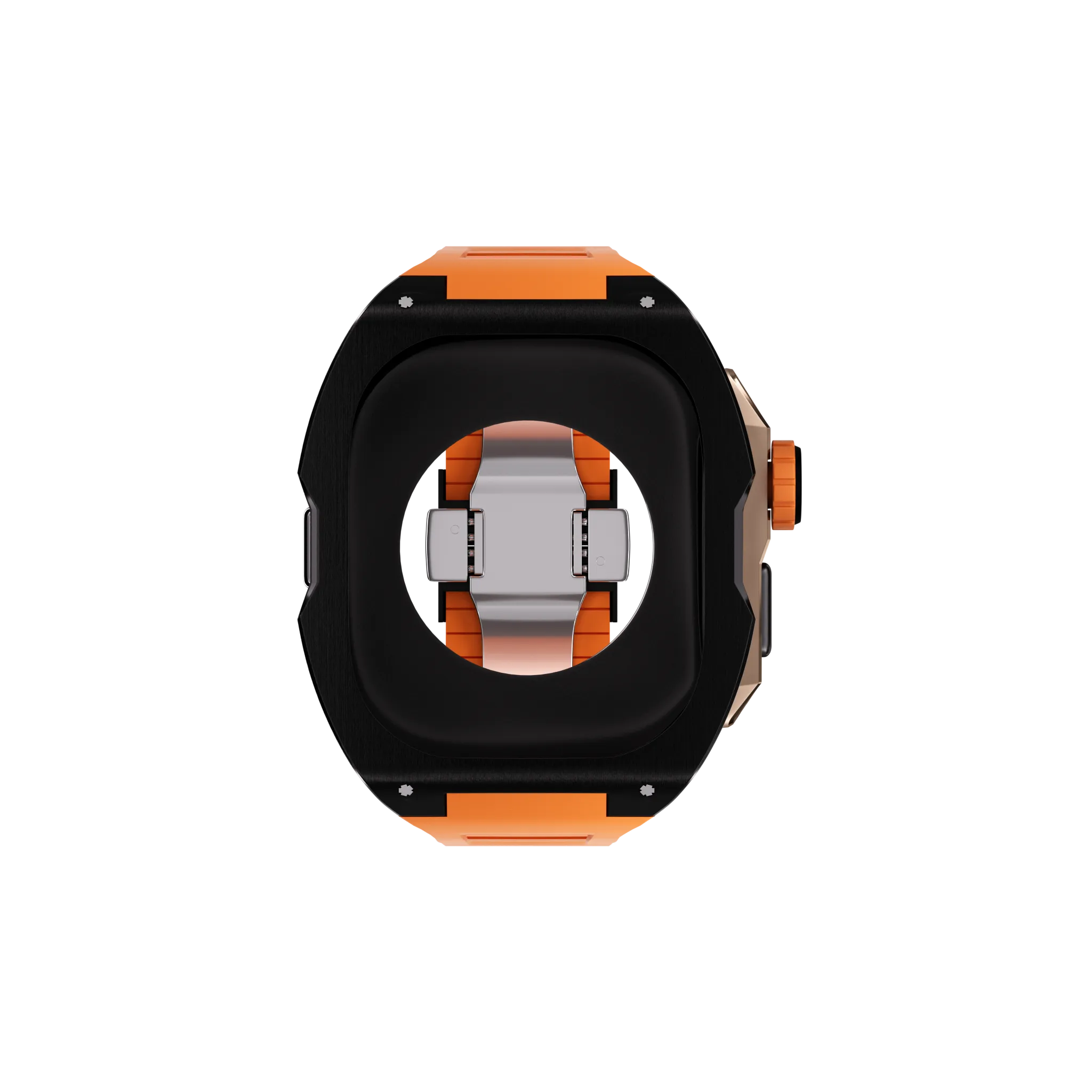 Reqior Boîtier avec bracelet en caoutchouc Apple Watch Ultra (noir/orange)