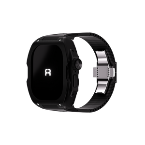 Reqior Boîtier avec bracelet en caoutchouc Apple Watch Ultra (noir)