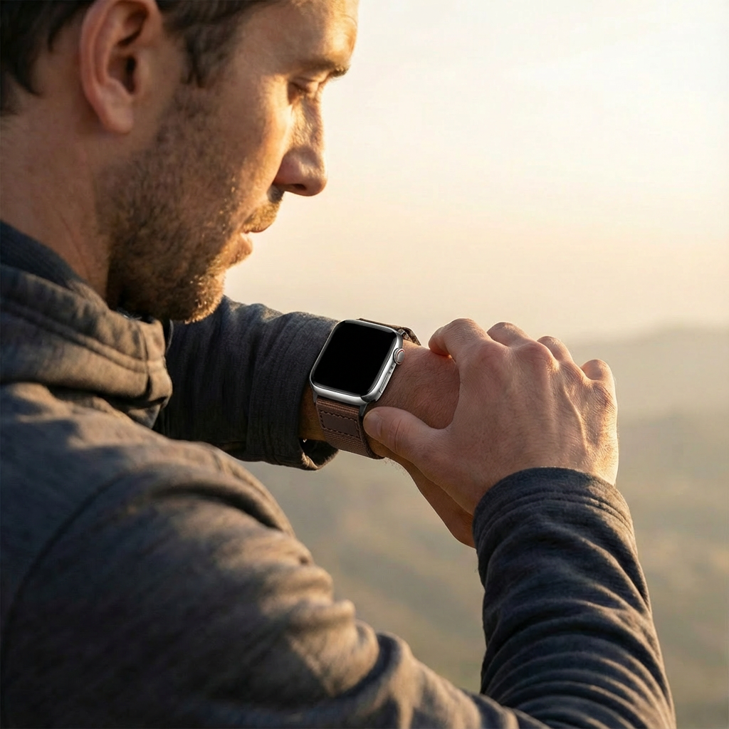 Bracelet lona Apple Watch (marron)