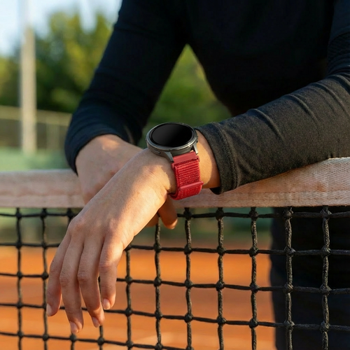 Bandz Bracelet nylon Loop Garmin Forerunner 245 (rouge)