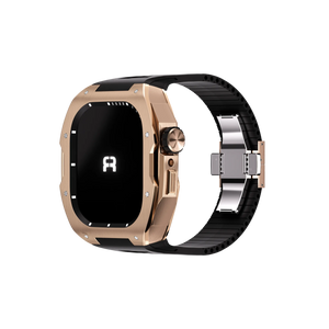 Reqior Boîtier avec bracelet en caoutchouc Apple Watch 45mm (rose or)