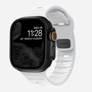 Nomad Bracelet silicone sport Apple Watch (blanc)