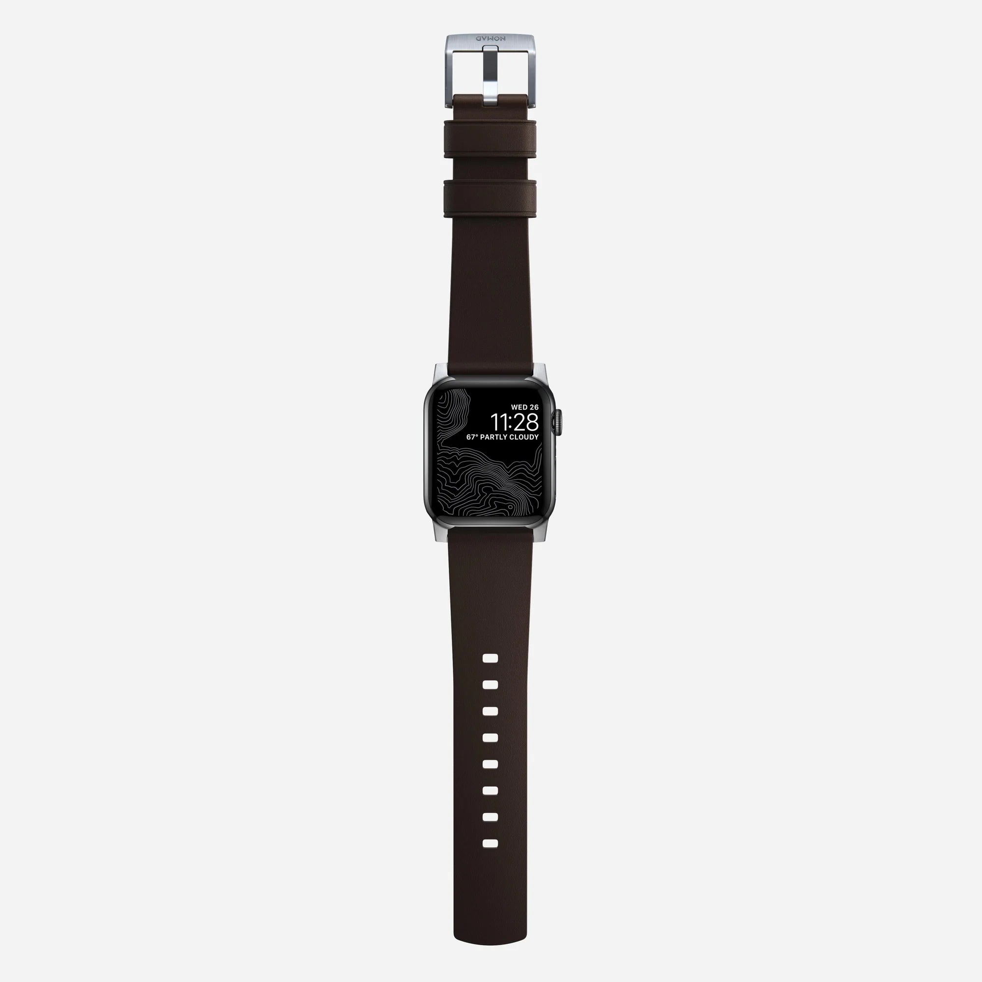 Nomad Bracelet hibrida Apple Watch Active Pro (marron/argenté)