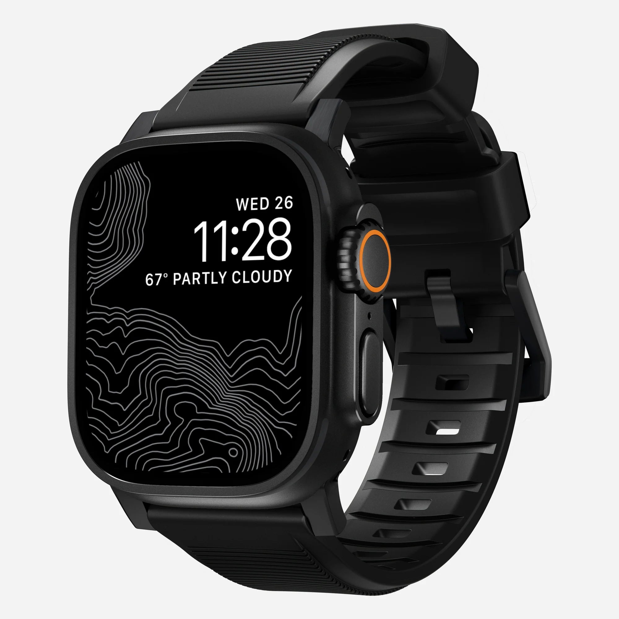 Nomad Bracelet de silicone résistant Apple Watch (noir)