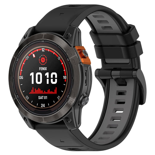 Bracelet sport avec boucle Garmin Approach S70 - 47mm (noir/gris)