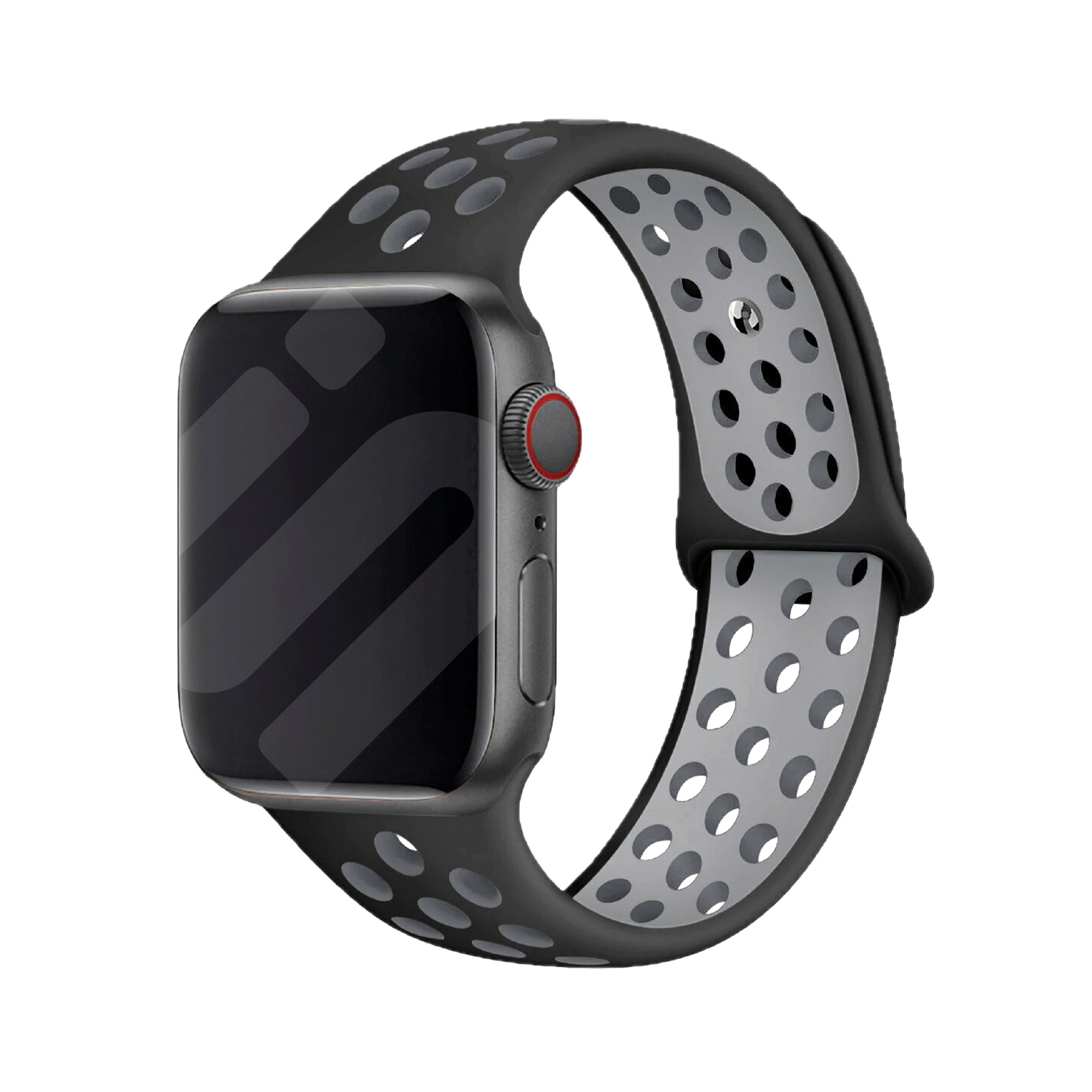 Bracelet sport Apple Watch (noir/gris)