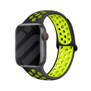 Bracelet sport Apple Watch (noir/jaune)