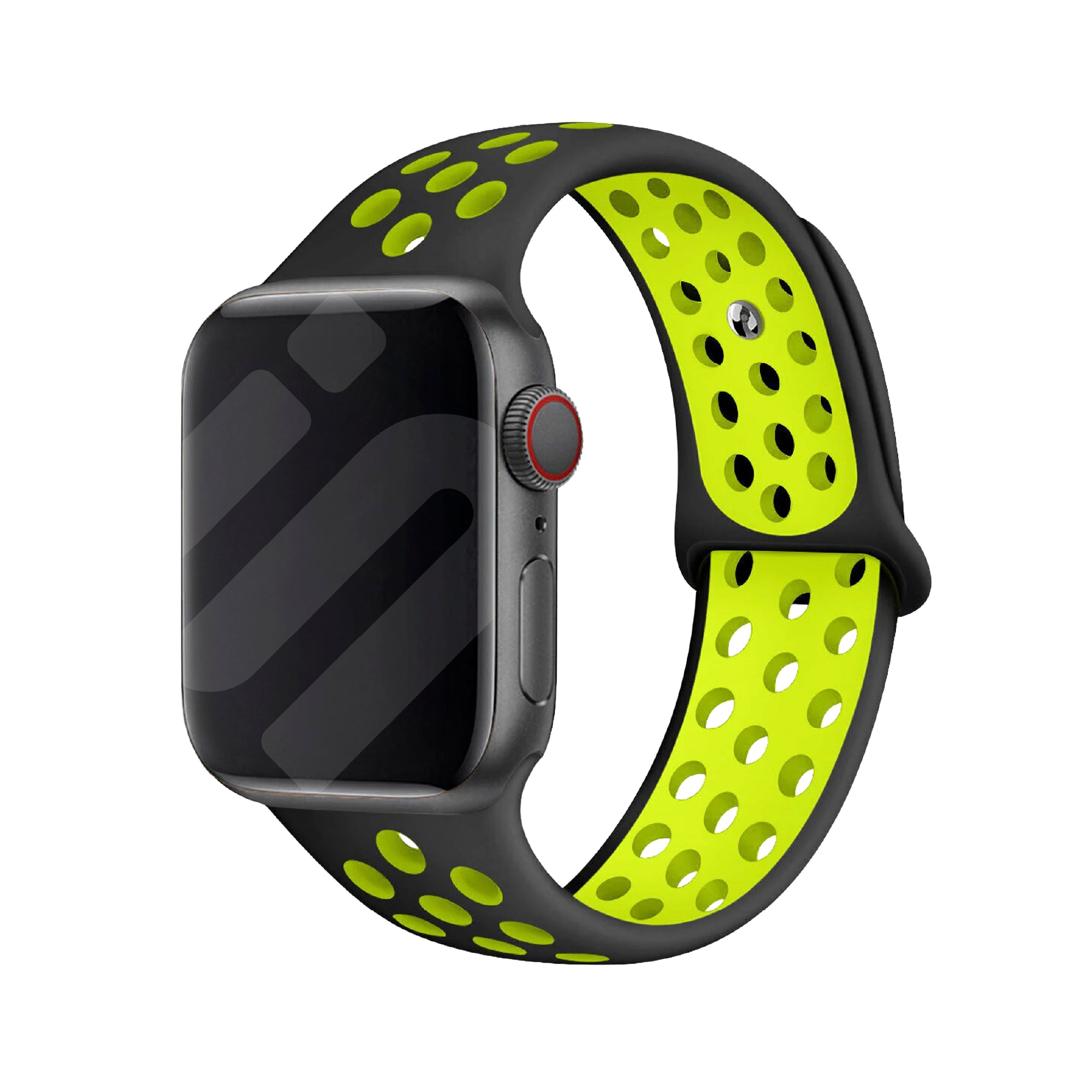 Bracelet sport Apple Watch (noir/jaune)
