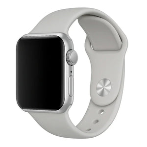 Bracelet silicone Apple Watch (gris)
