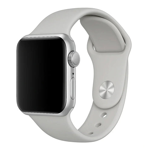 Bracelet silicone Apple Watch (gris)